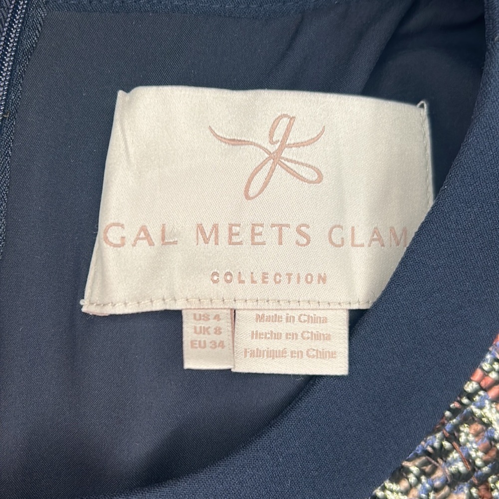 Gal Meets Glam Marley Tweed Boucle Dress Size 4 - Picture 13 of 14